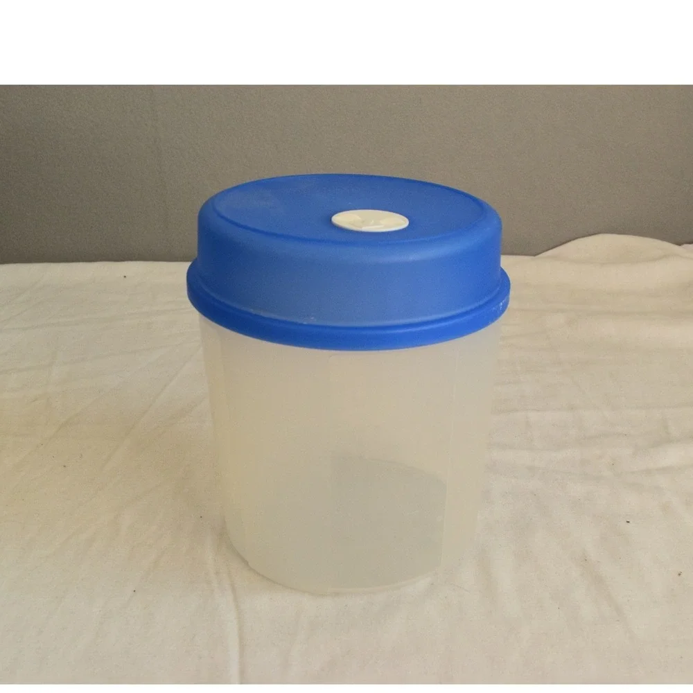 Tupperware Ice Cream Keeper FreezeSmart Round Date Dial Storage Blue